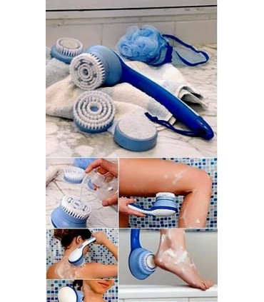 Въртяща се четка за баня Spin Spa, 5 приставки, Масажор релакс