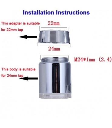 Светещ накрайник за кухненски смесител в 3 цвята - модел 2