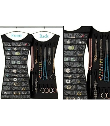 Двулицев висящ органайзер за бижута пръстени колиета аксесоари