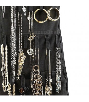 Двулицев висящ органайзер за бижута пръстени колиета аксесоари