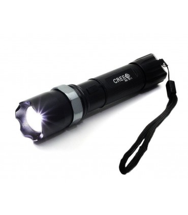 Мощен полицейски акумулаторен прожектор с CREE LED диод с ПОДАРЪК зарядно за автомобил 12/24V