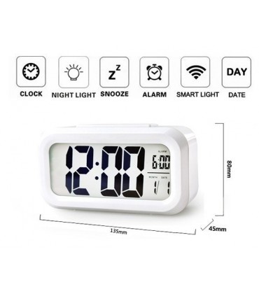 Дигитален часовник за стая с термометър и дата