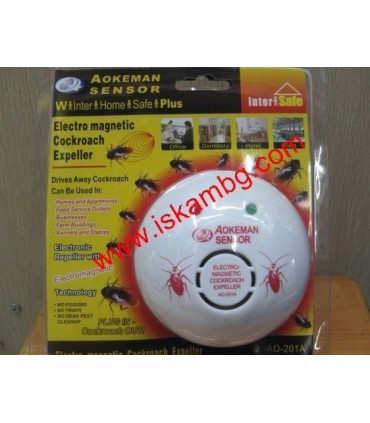 Ултразвуков уред против хлебарки Aokeman, Бял