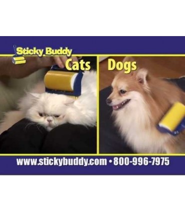 STICKY BUDDY КОМПЛЕКТ МИЕЩИ РОЛКИ ЗА ОБИРАНЕ НА КОСМИ 2 В 1