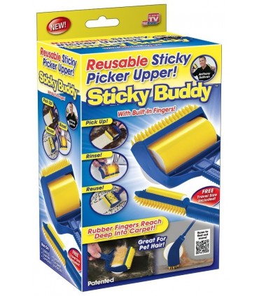 STICKY BUDDY КОМПЛЕКТ МИЕЩИ РОЛКИ ЗА ОБИРАНЕ НА КОСМИ 2 В 1