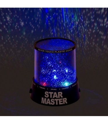 Звездна лампа планетариум Star Master, проектор на звездно небе, Черен