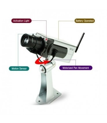 Фалшива охранителна камера с обектив, диод и датчик за движение