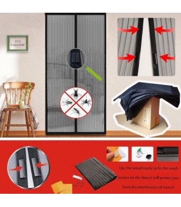 Мрежа против насекоми за врата с магнитно затваряне