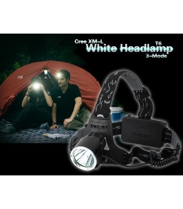 Мощен LED Челник - фенер за глава с акумулатор 1800Lm CREE T6