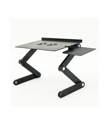 Мултифункционална Алуминиева сгъваема маса за лаптоп Т8 с два охладителя, 11 позиции