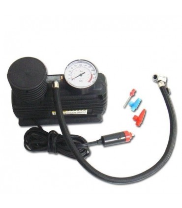 Преносим компресор за автомобил на 12V, манометър