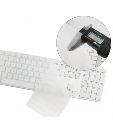 Комплект безжична клавиатура и мишка Wireless keyboard, Силиконово покритие, Черно и бяло