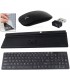 Комплект безжична клавиатура и мишка Wireless keyboard, Силиконово покритие, Черно и бяло