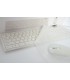 Комплект безжична клавиатура и мишка Wireless keyboard, Силиконово покритие, Черно и бяло