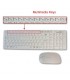 Комплект безжична клавиатура и мишка Wireless keyboard, Силиконово покритие, Черно и бяло