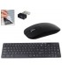 Комплект безжична клавиатура и мишка Wireless keyboard, Силиконово покритие, Черно и бяло