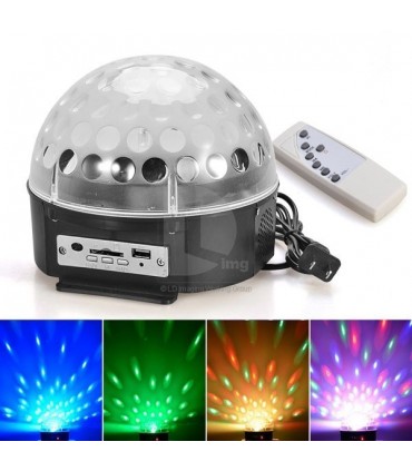 LED Диско топка с говорител, Bluetooth, USB, MP3