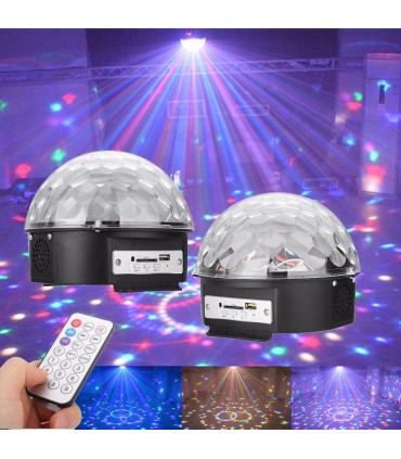 LED Диско топка с говорител, Bluetooth, USB, MP3