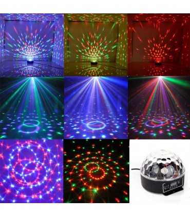 LED Диско топка с говорител, Bluetooth, USB, MP3