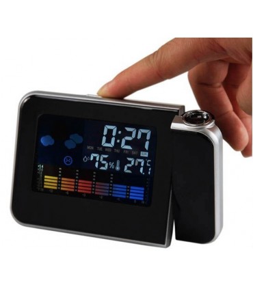 3 в 1 Прожекционен часовник, метеостанция и термометър