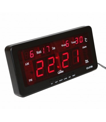 LED електронен часовник CX-2158 ,Термометър ,Аларма
