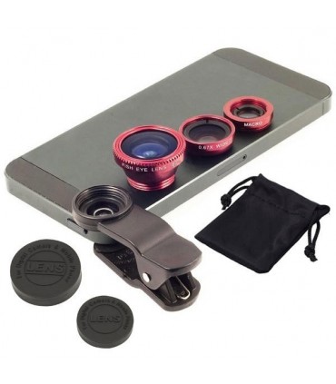 Универсален обектив за мобилен телефон 3 в 1