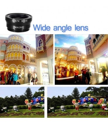 Универсален обектив за мобилен телефон 3 в 1