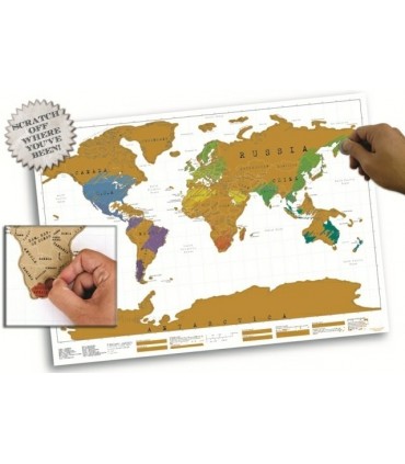 Скреч карта на Света за изтриване