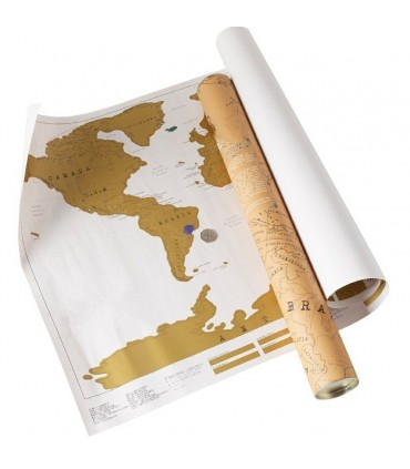 Скреч карта на Света за изтриване