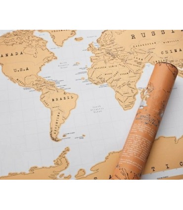 Скреч карта на Света за изтриване