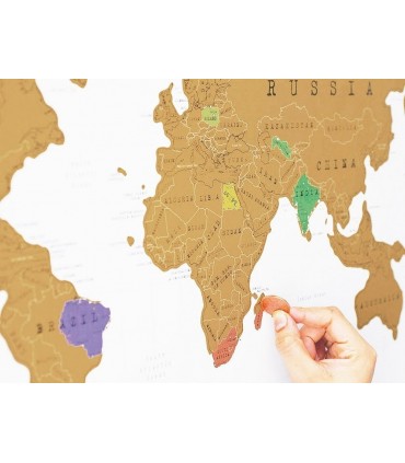 Скреч карта на Света за изтриване