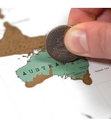 Скреч карта на Света за изтриване