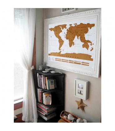 Скреч карта на Света за изтриване