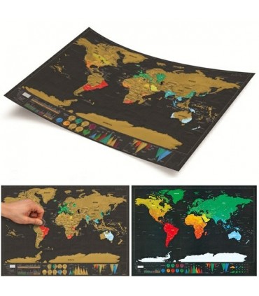 Уникален подарък за пътешественици, Скреч карта на света Делукс
