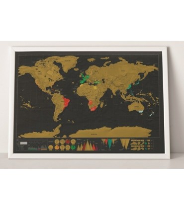 Уникален подарък за пътешественици, Скреч карта на света Делукс