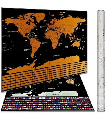 Уникален подарък за пътешественици, Скреч карта на света Делукс