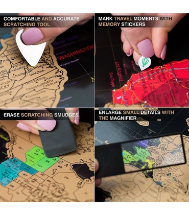 Уникален подарък за пътешественици, Скреч карта на света Делукс