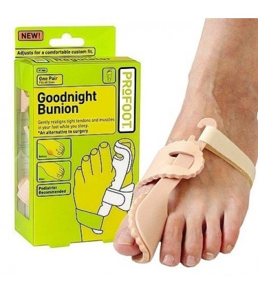 КОМПЛЕКТ КОРИГИРАЩИ ПРОТЕКТОРИ ЗА ПАЛЕЦА НА КРАКА GOODNIGHT BUNION