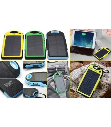 Водоустойчиво зарядно Соларна Външна Батерия Power Bank 5000 mAh