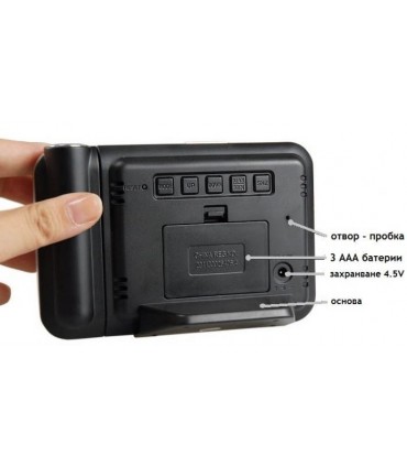 Настолен електронен светещ часовник термометър стая проектор на тавана