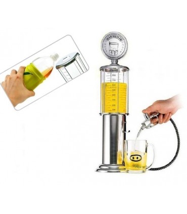 ДИСПЕНСЪР ЗА НАПИТКИ С РЕТРО ДИЗАЙН НА БЕНЗИНОВА КОЛОНКА