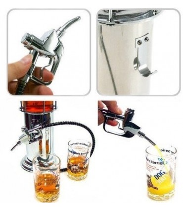 ДИСПЕНСЪР ЗА НАПИТКИ С РЕТРО ДИЗАЙН НА БЕНЗИНОВА КОЛОНКА