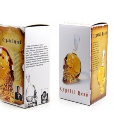 Стъклена бутилка  с дизайн на ЧЕРЕП 550мл и 1000мл