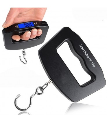 Ръчен електронен кантар за багаж с кука до 50 кг