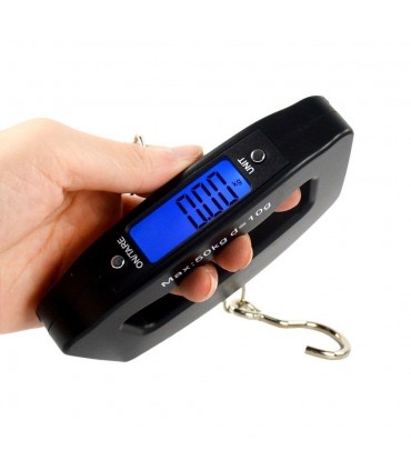 Ръчен електронен кантар за багаж с кука до 50 кг