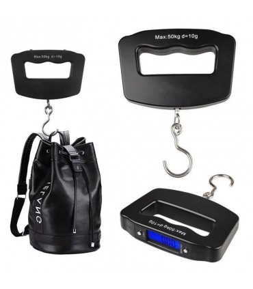 Ръчен електронен кантар за багаж с кука до 50 кг