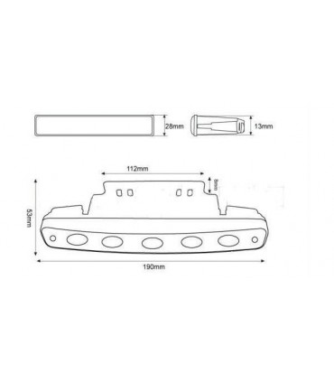 Дневни светлини DRL за коли 2х5 диода