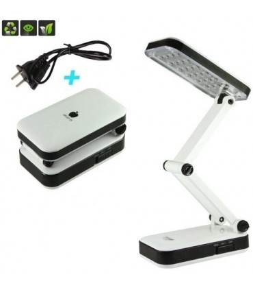 Сгъваема настолна лампа 24 LED с чупещо рамо, акумулаторна