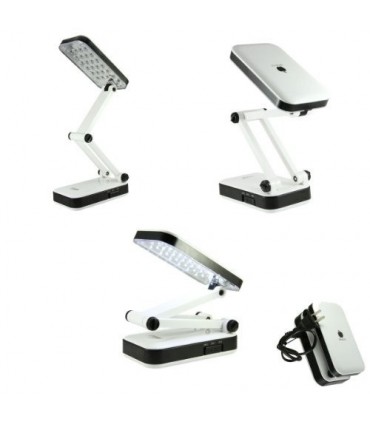 Сгъваема настолна лампа 24 LED с чупещо рамо, акумулаторна