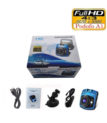 Видеорегистратор Full HD 1080P с 3 камери, дисплей 2,5 инча и нощен HDR запис